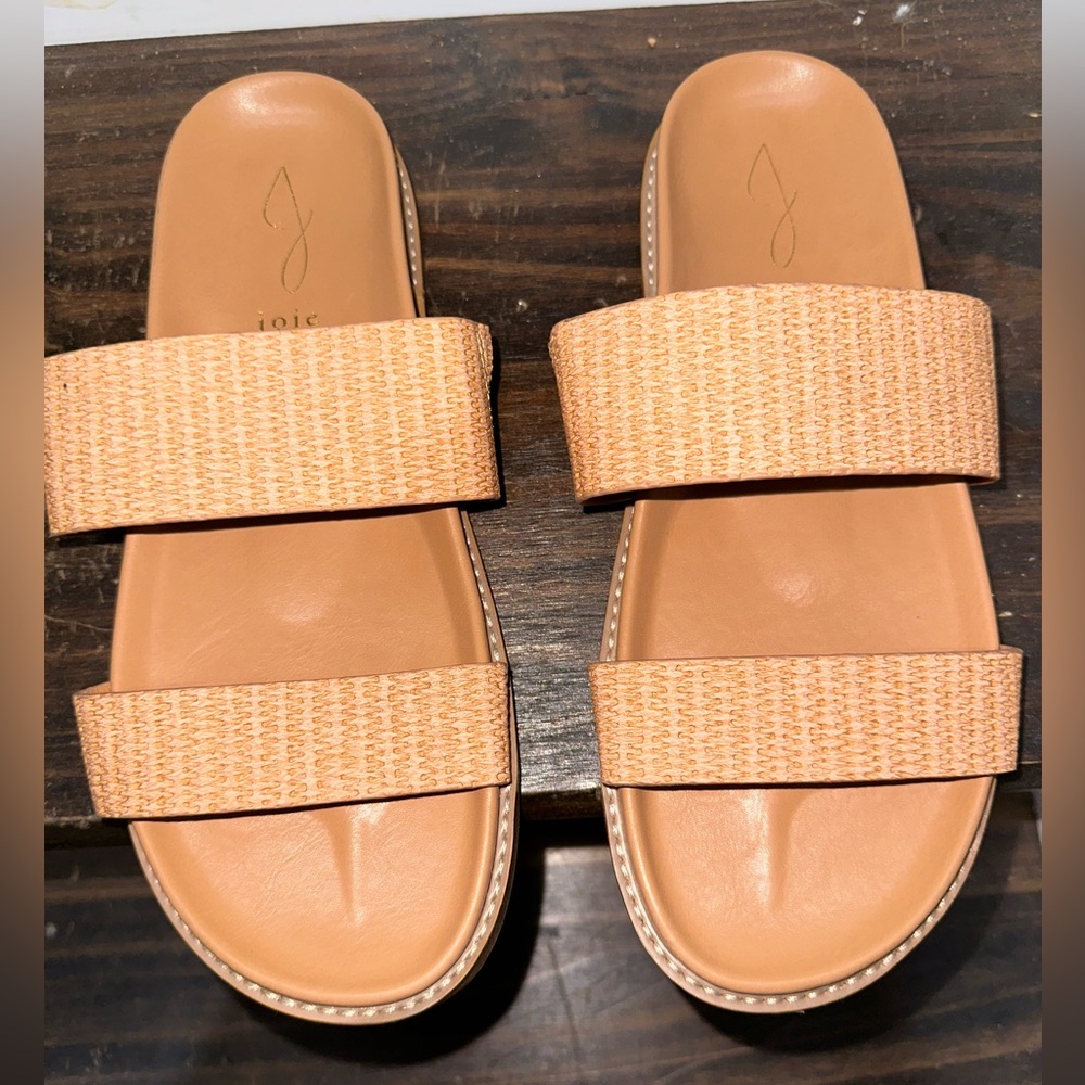 Joie Tan Double-Strap Sandals